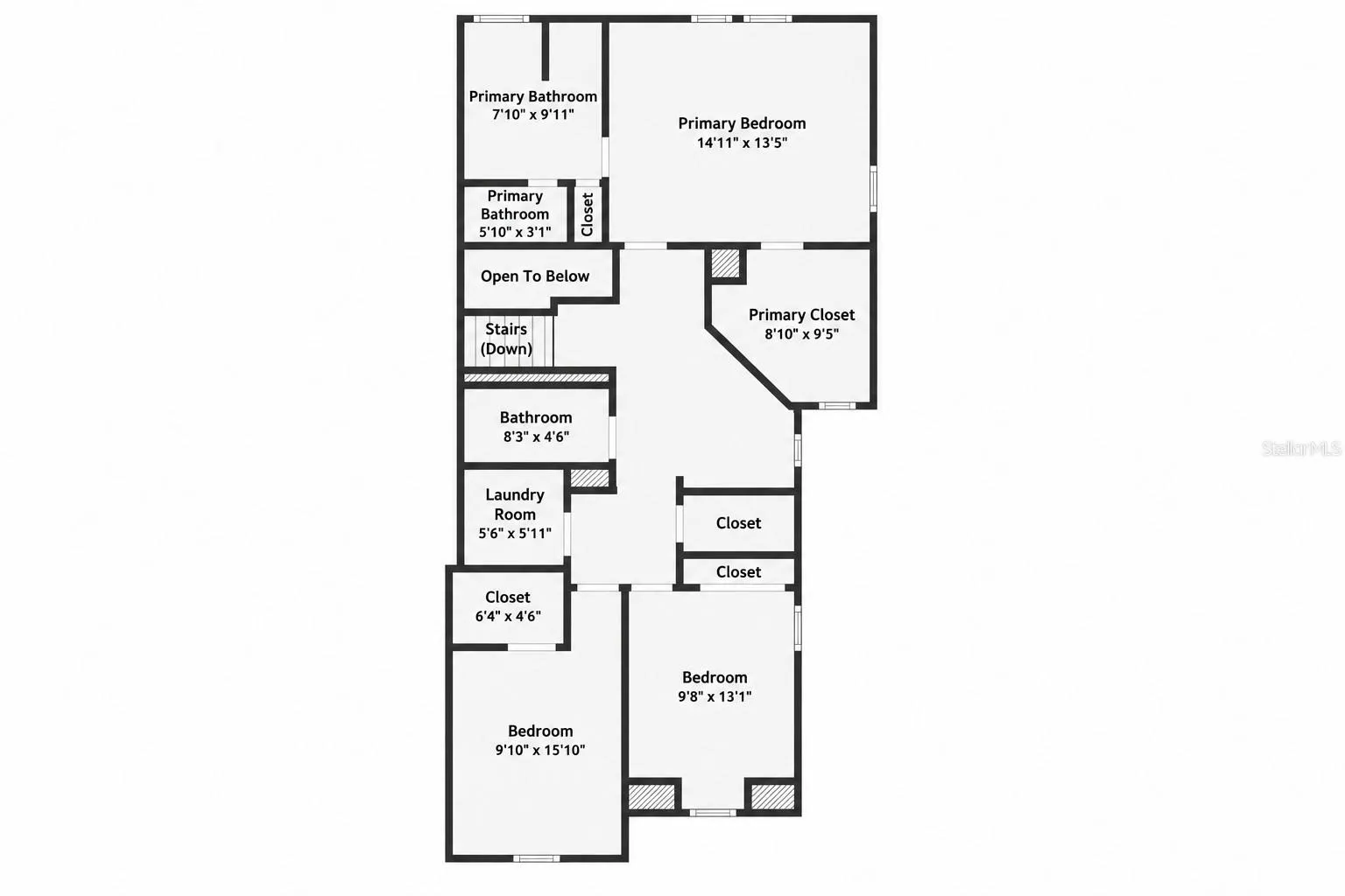 SECOND FOOR PLAN AND DIMENSIONS