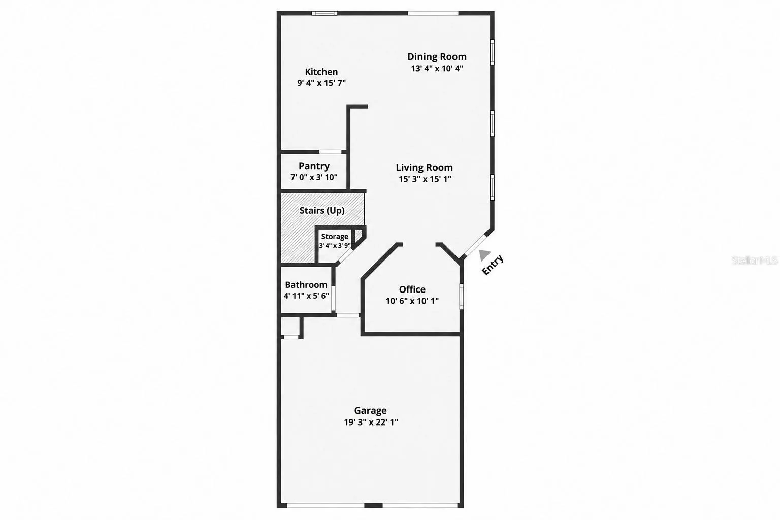 FIRST FLOOR PLAN AND DIMENSIONS