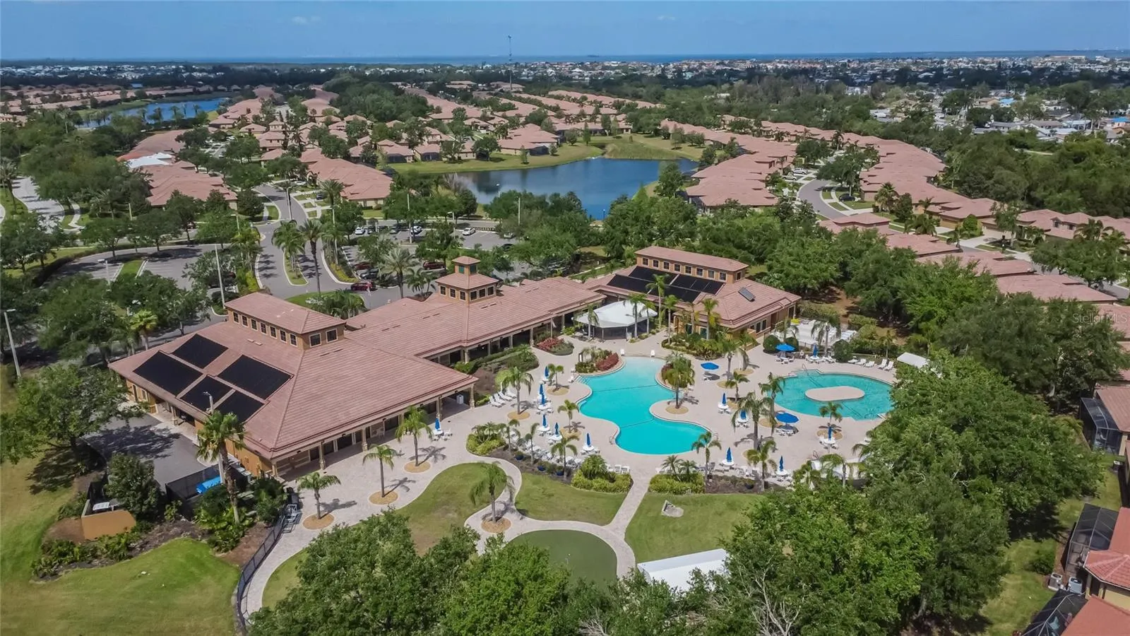 Aerial view of community