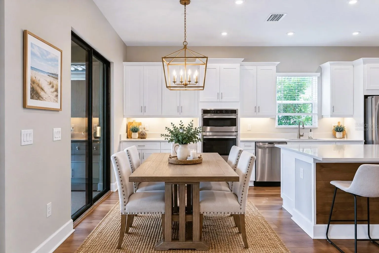 Dining Area in Kitchen Virtually Staged