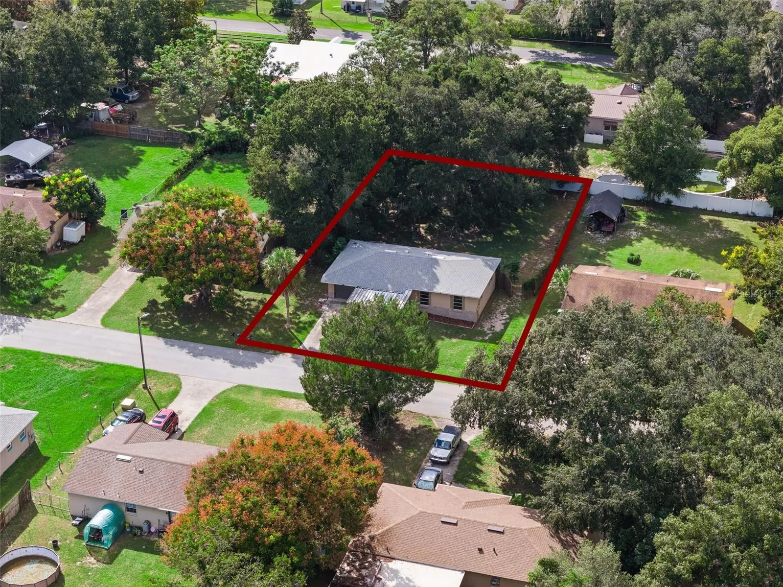 Aerial view of property.