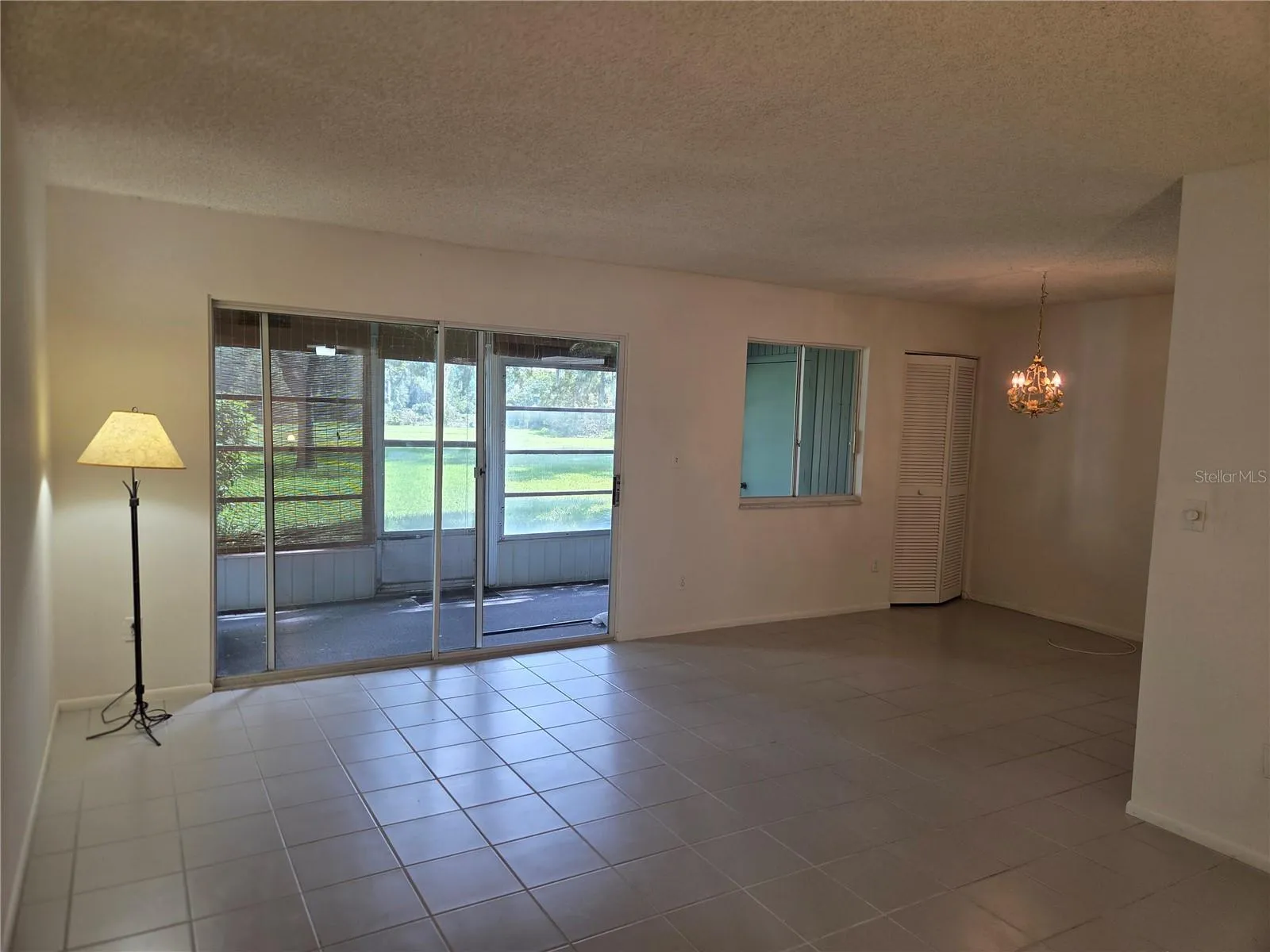 Living room and dining room