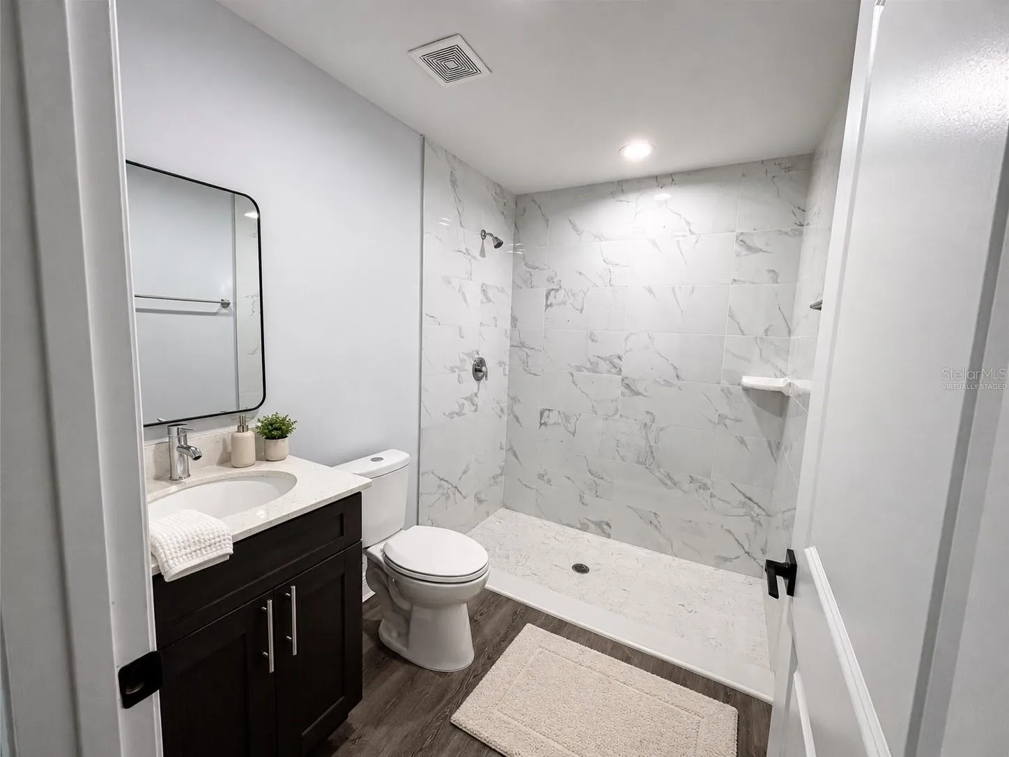 Shower bathroom - virtually staged