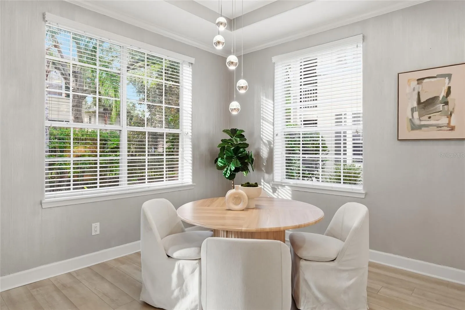 Dedicated dining area filled with natural light