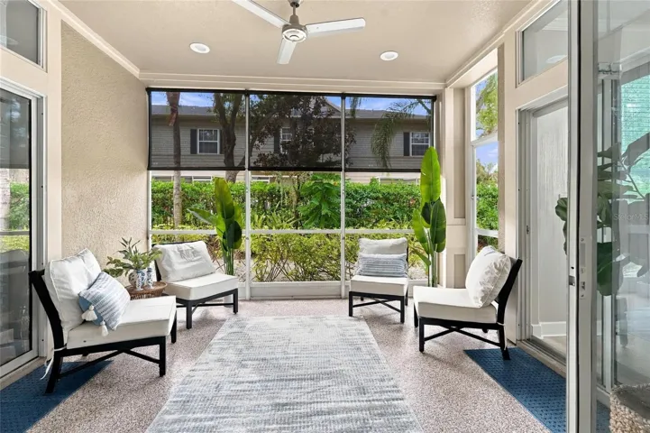 Covered lanai is a true extension of the home
