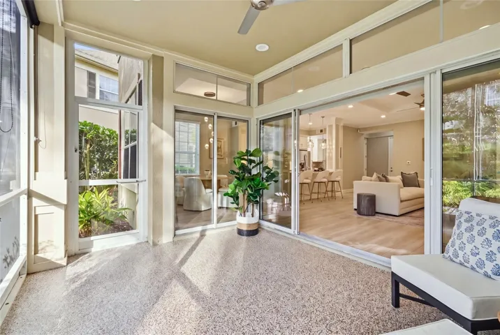 Epoxy flooring elevates this lanai space