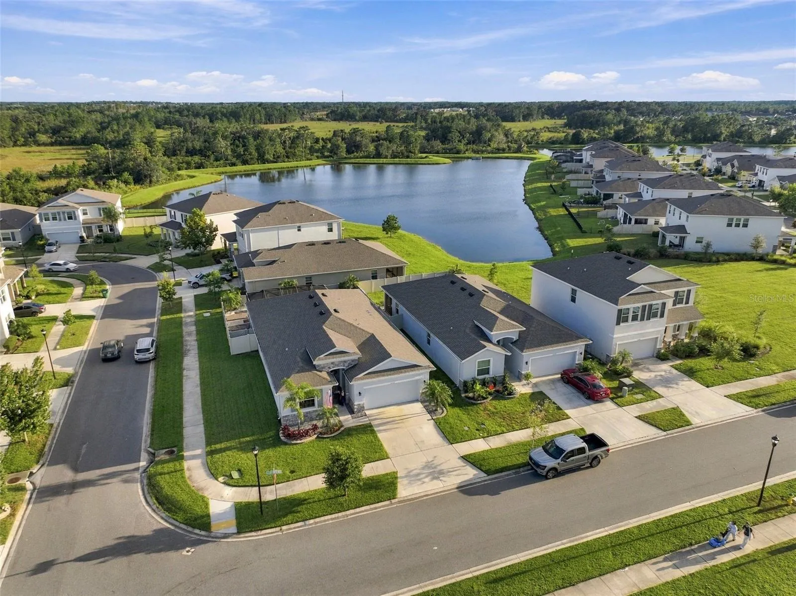 Aerial View Highlighting the Home and Surrounding Neighborhood