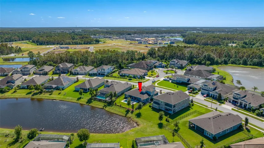 Aerial view of home