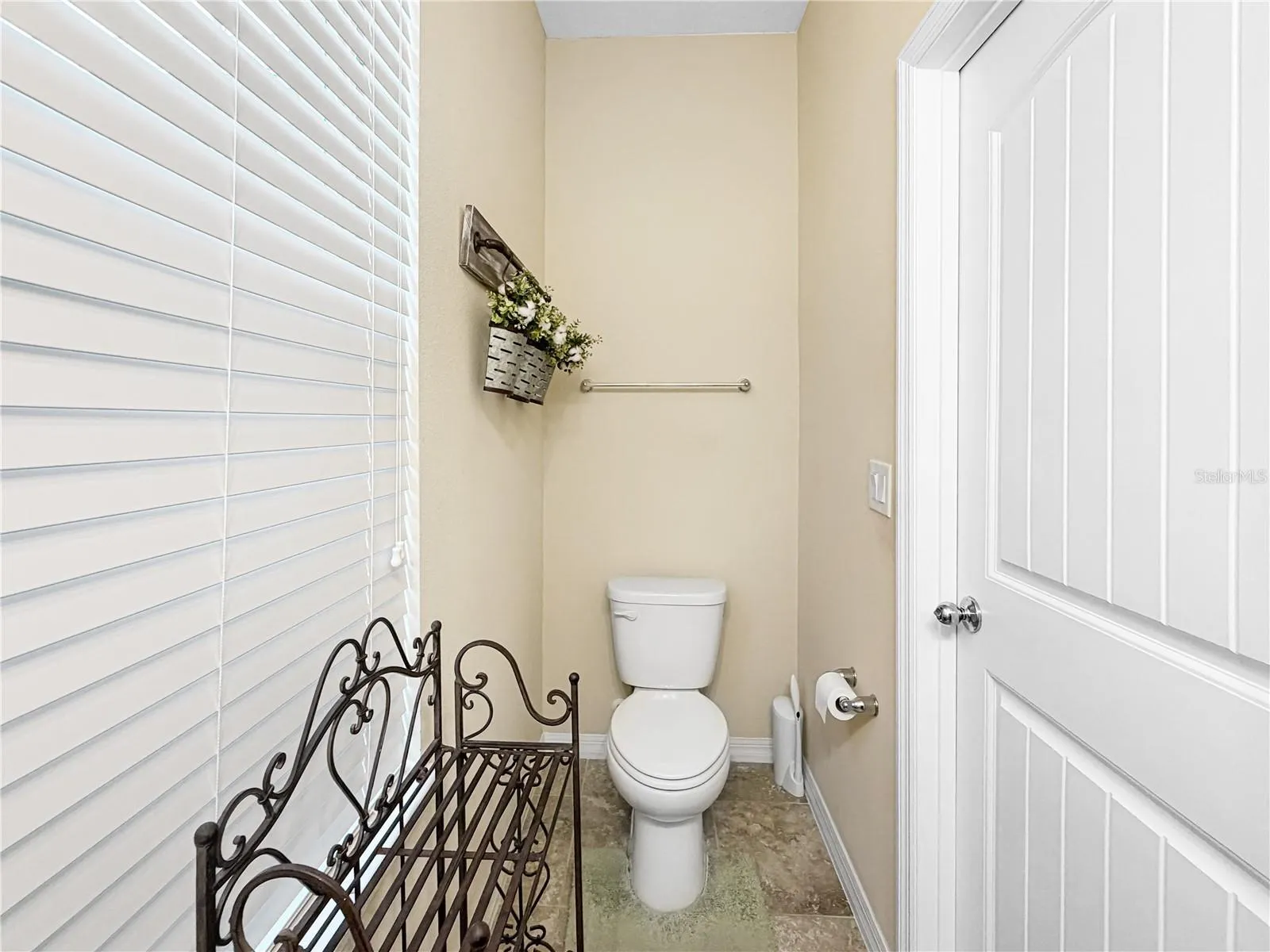 Powder room located downstairs