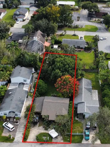 Aerial view of lot