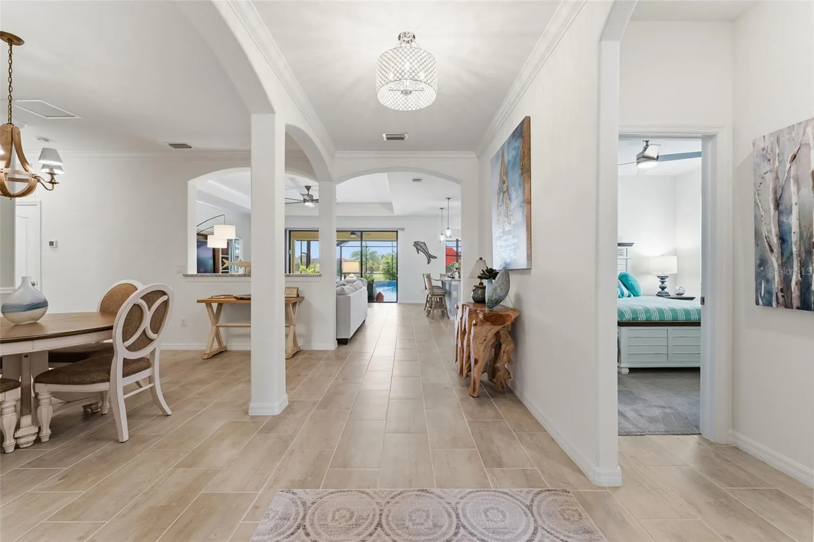 Plank Porcelain Tile featured just inside the front door