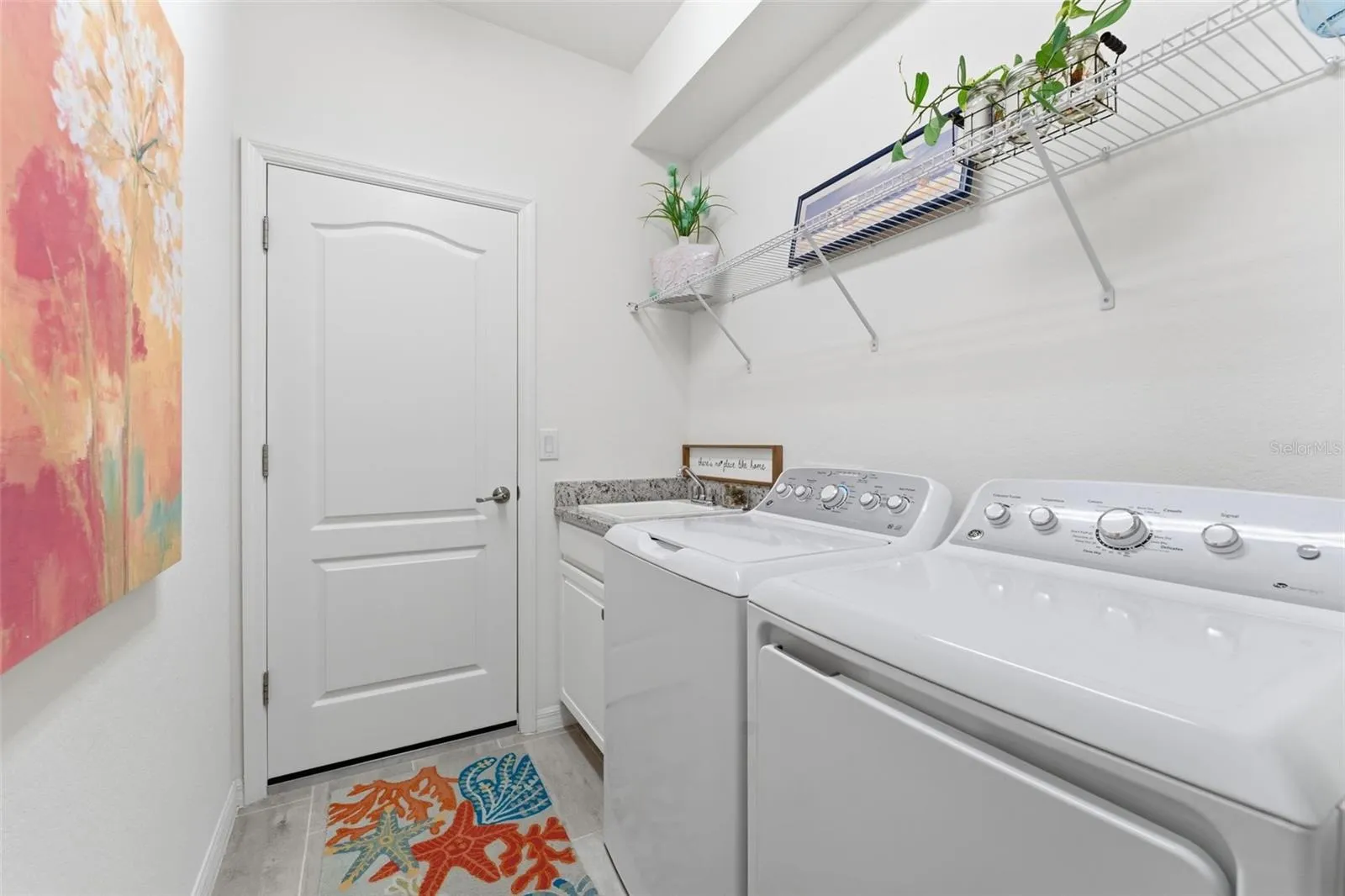 Utility sink by the garage door