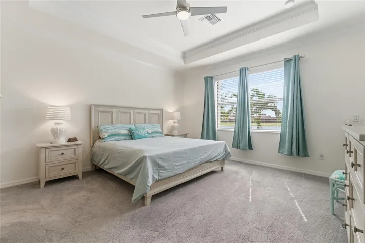 Primary bedroom with water view