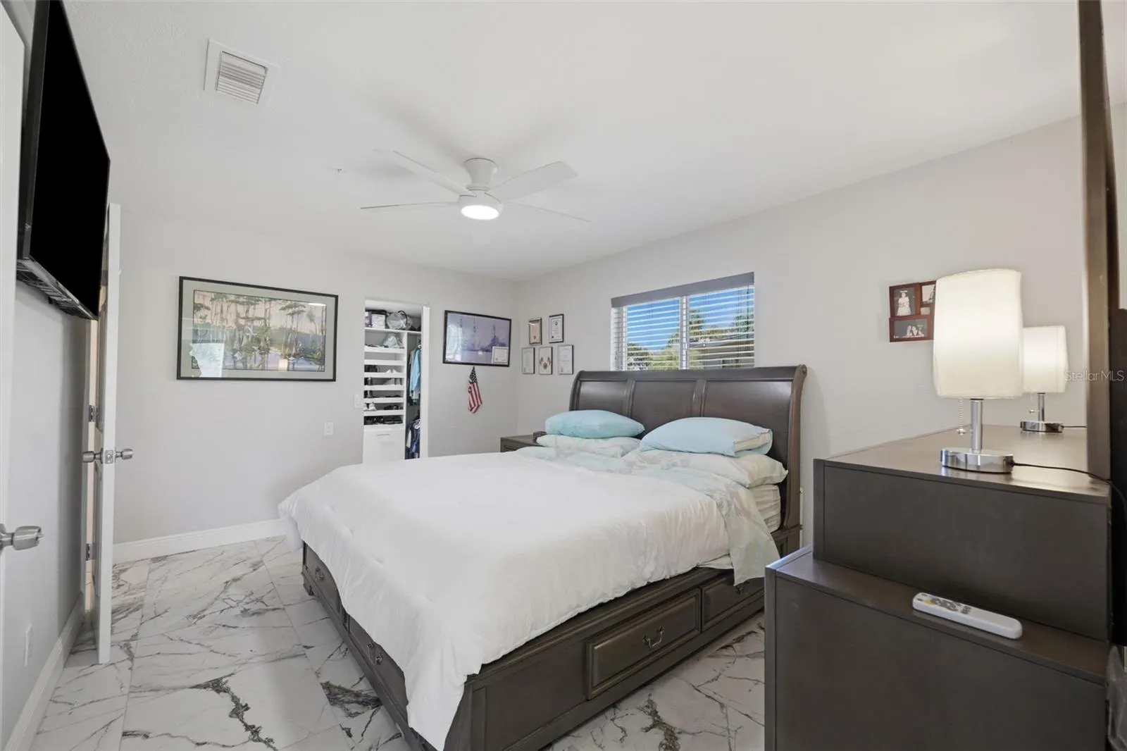 Updated Primary with ensuite.  2 designer closets.  Must see these closets!