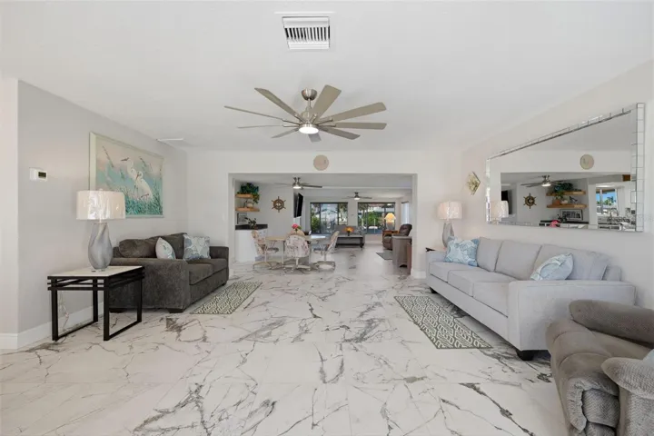 Spacious open floor plan.  Step down to the Family Room