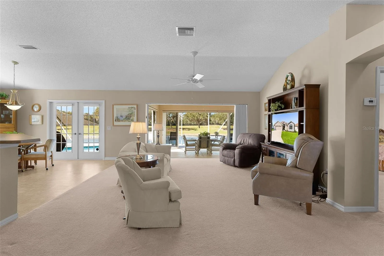 Living Room area with a rear view