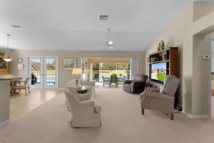 Living Room area with a rear view