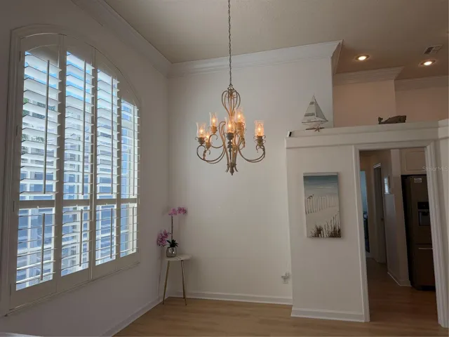 Formal dining area at from of home
