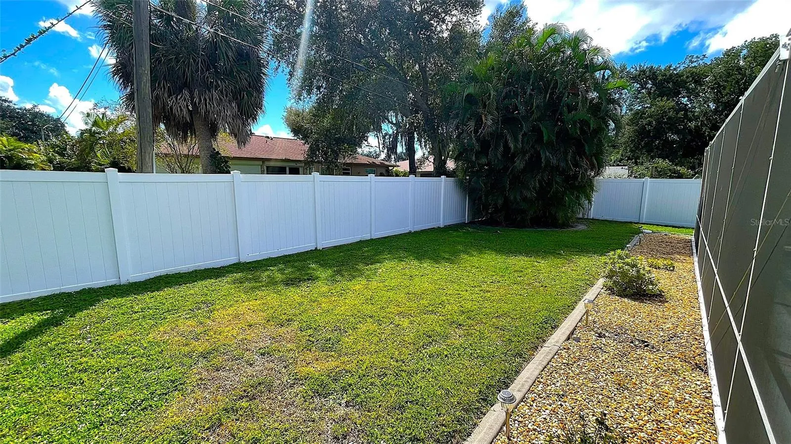 Fenced-in backyard