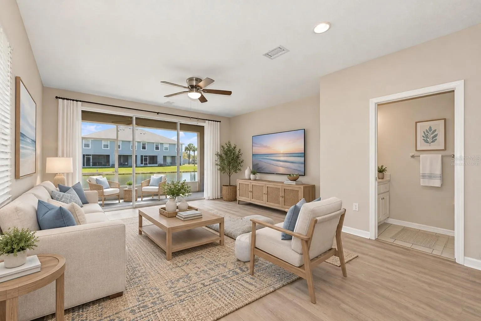 Virtually Staged Living Room