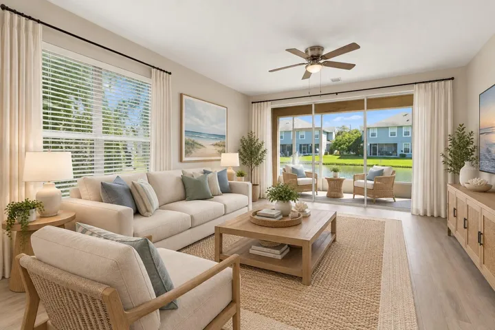 Virtually Staged Living Room