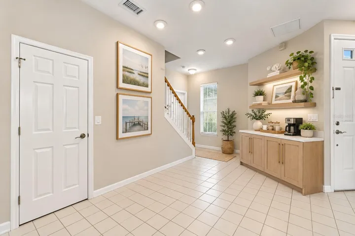 Virtually Staged Breakfast Nook / Coffee Bar Area