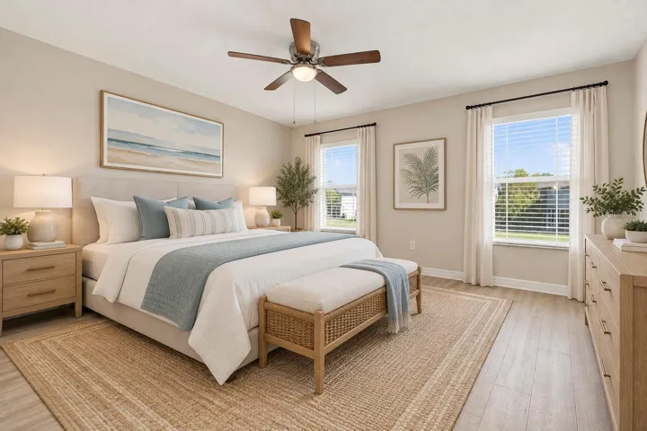 Virtually Staged Primary Bedroom