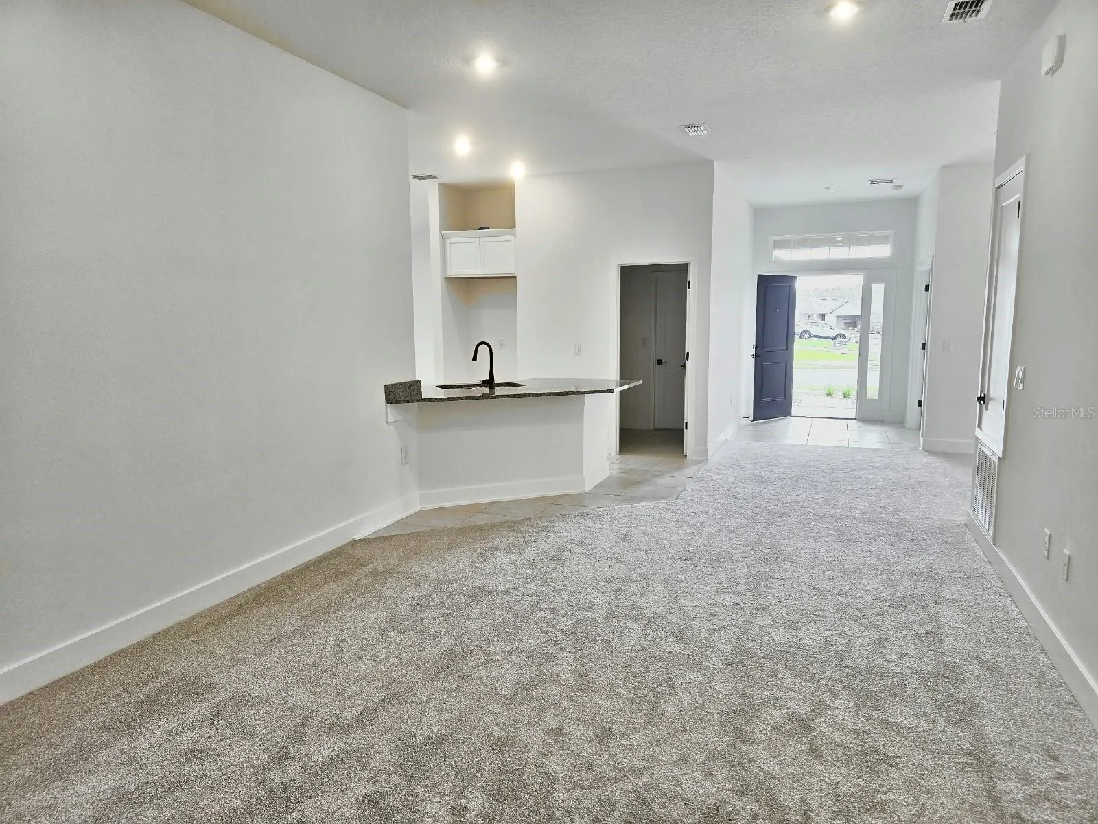 Family room and entry foyer