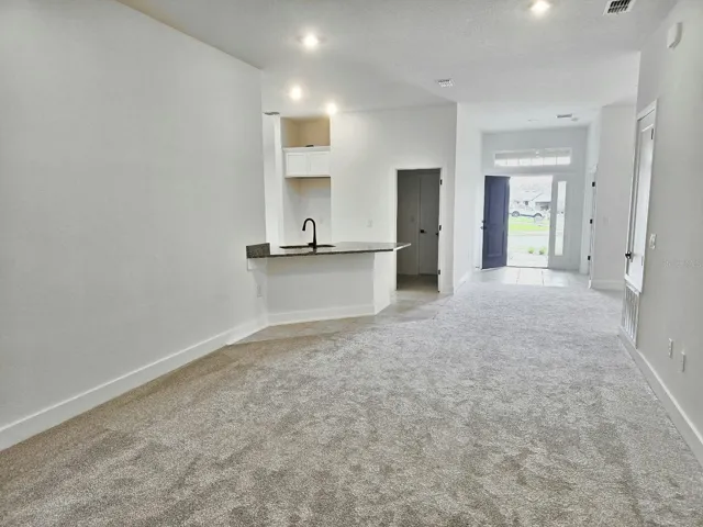 Family room and entry foyer