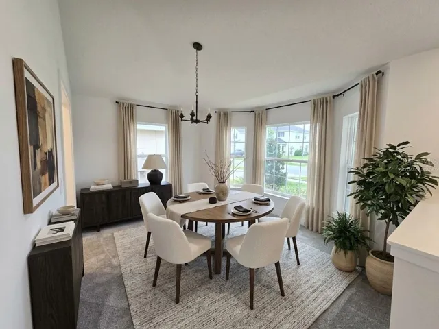 Dining room - virtually staged