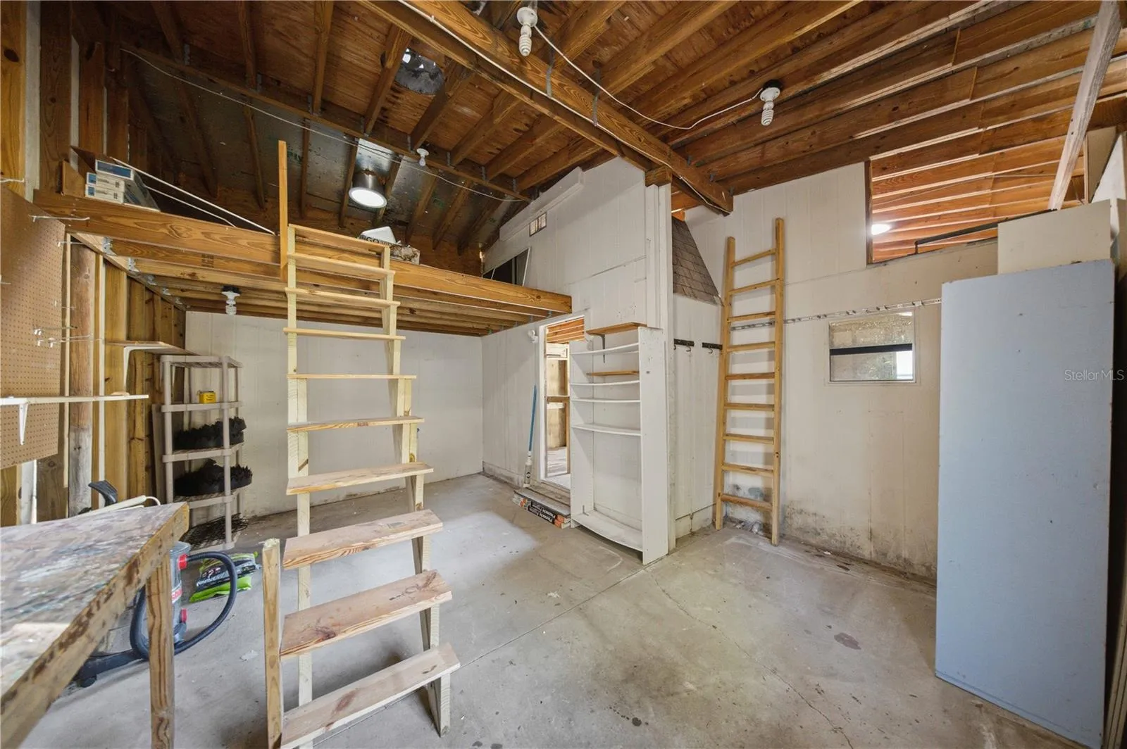 Storage area in barn