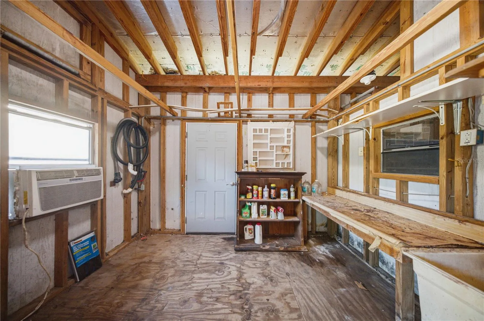 Storage area in barn