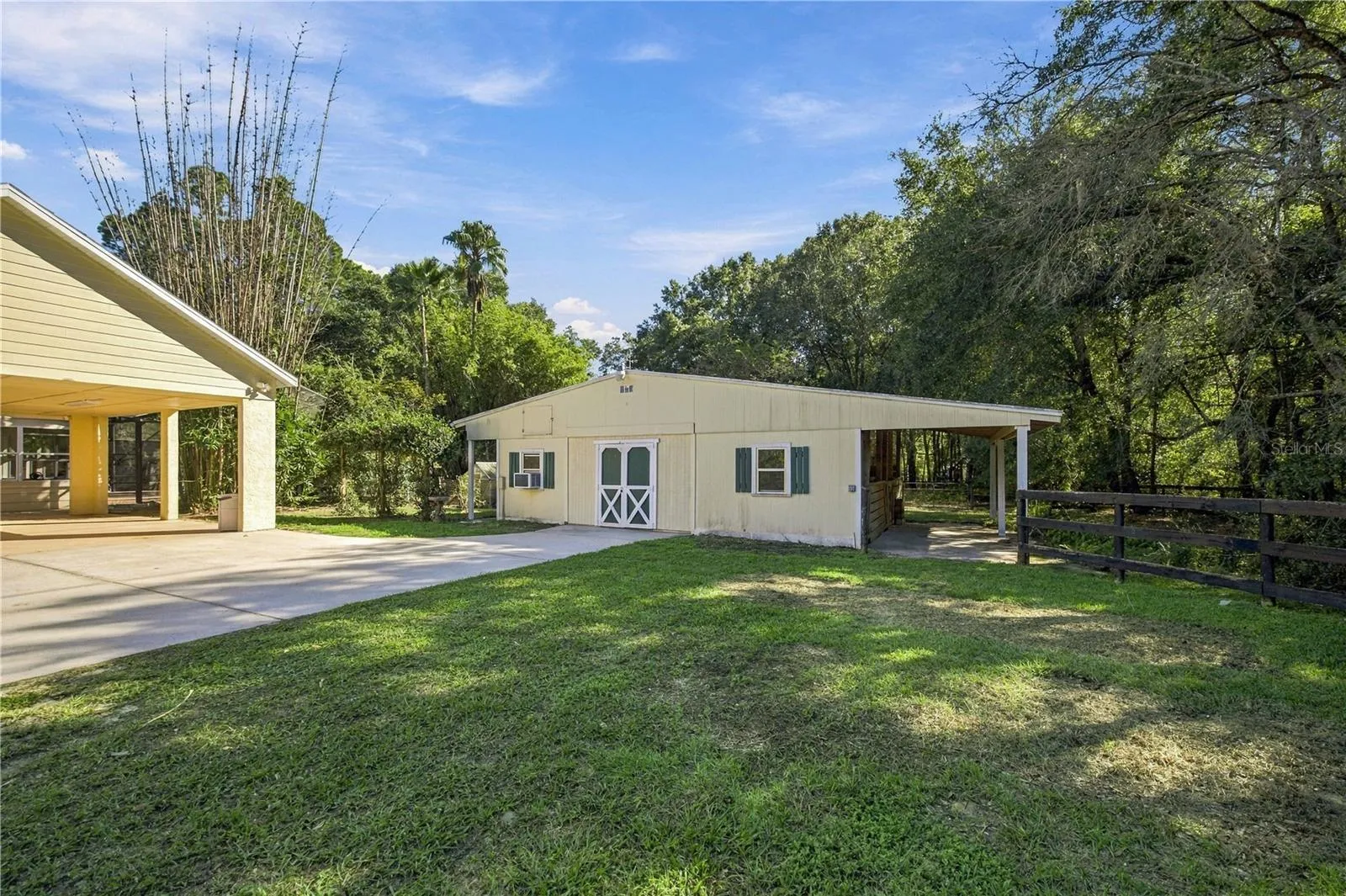 Carport and Barn
