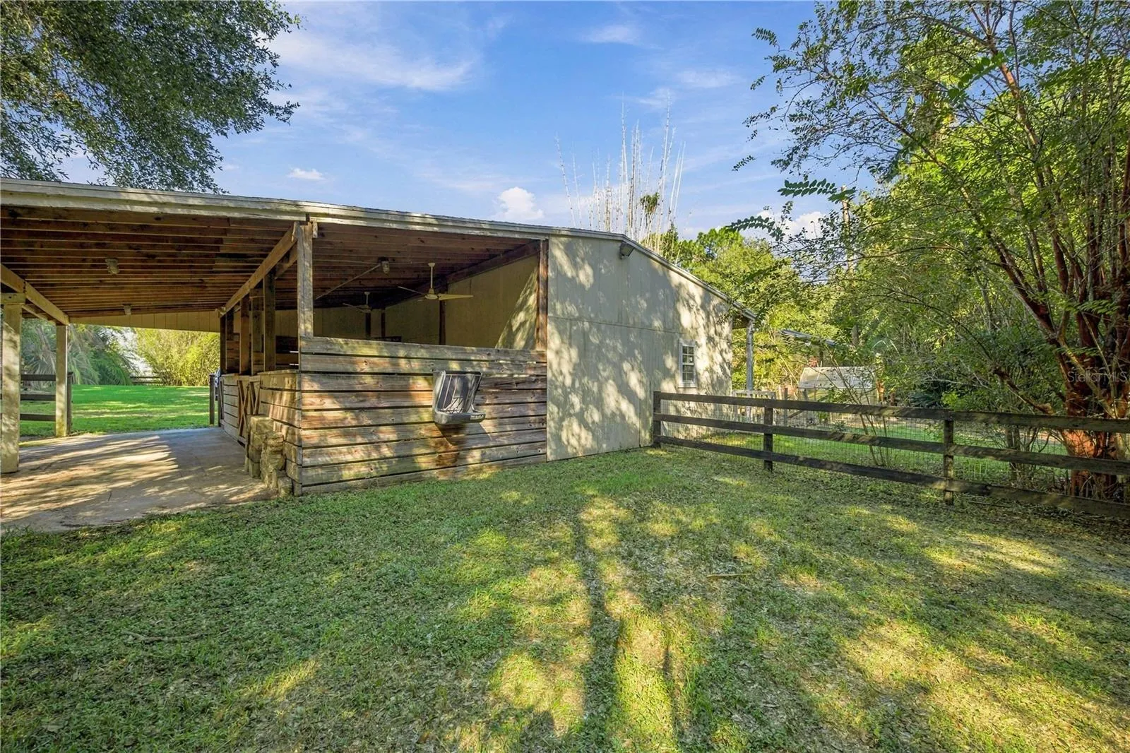 side of barn