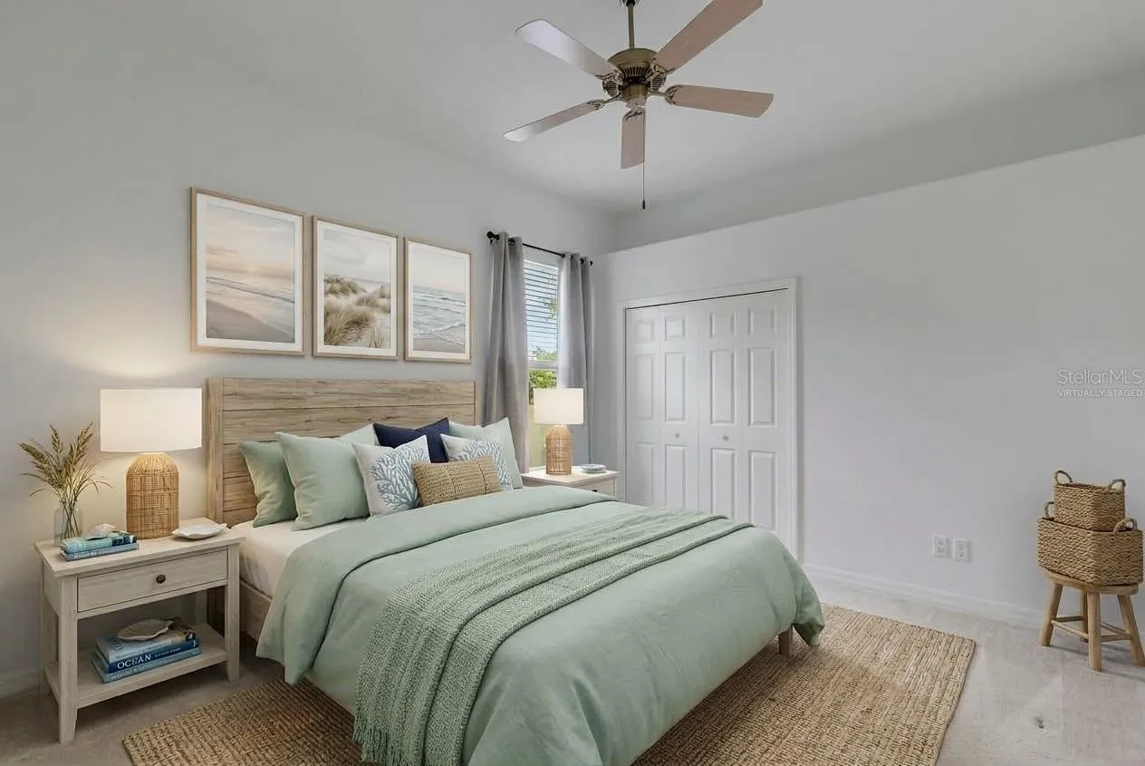 virtually staged guest bedroom