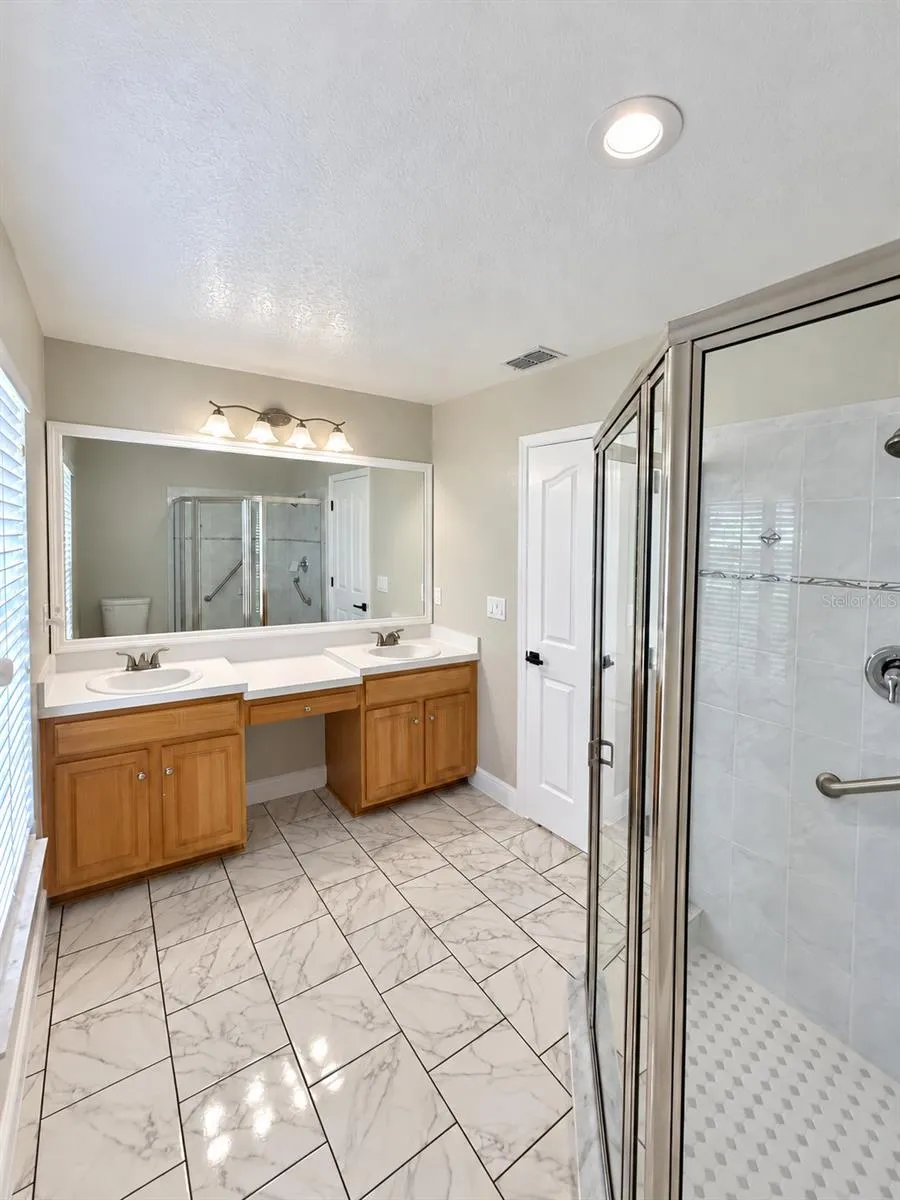 Primary bathroom with double vanity