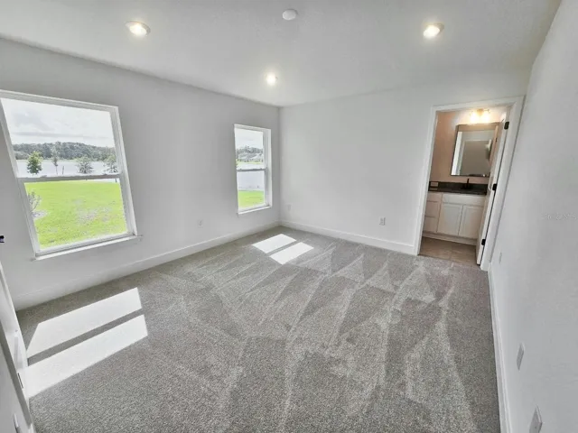 Primary bedroom with water view