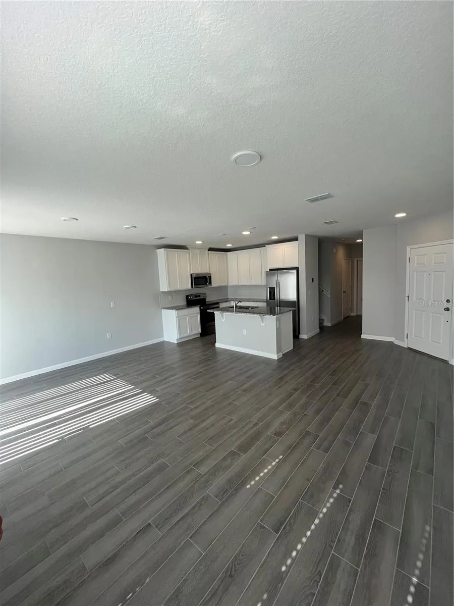 Kitchen, Dining and living