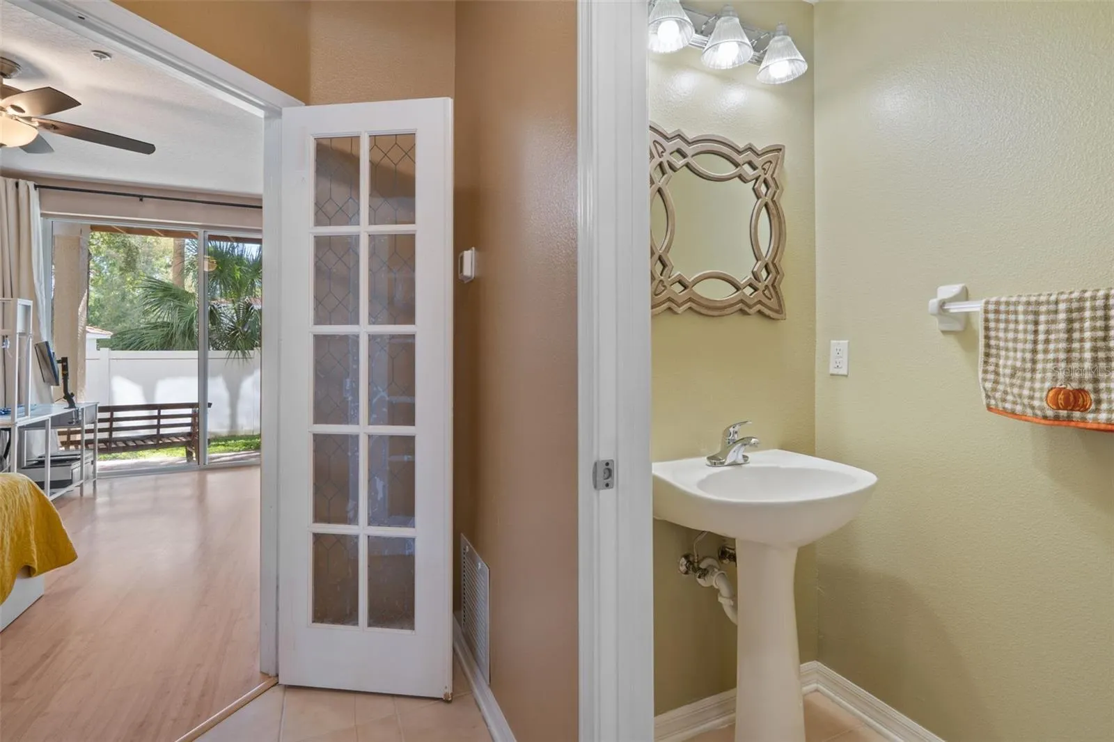 First-floor half bathroom