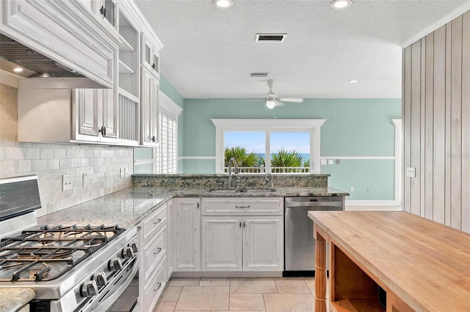 ocean view from the sink
