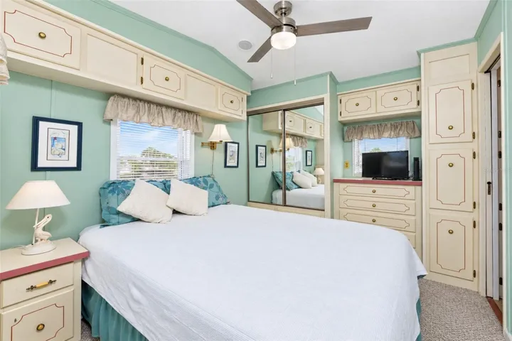 bedroom with lots of natural light and tons of storage