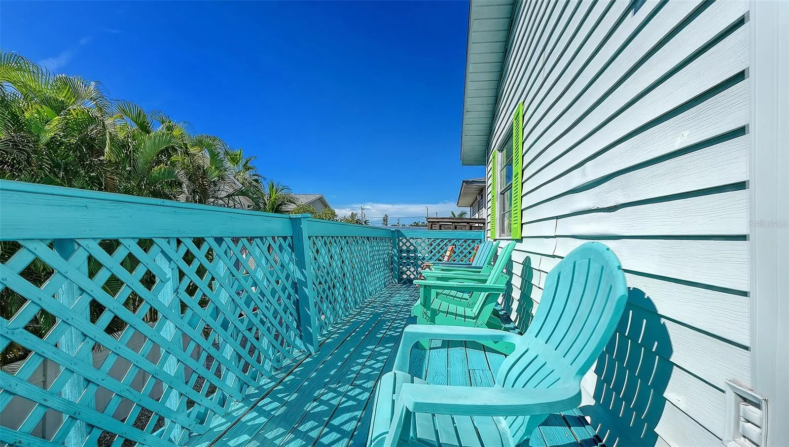 Unit B, rear balcony.