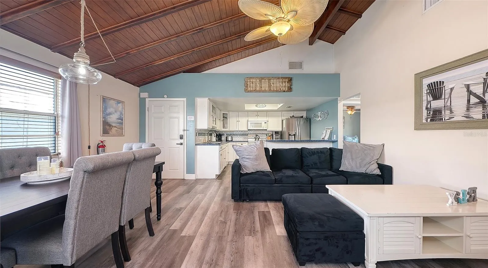Unit A, Living/Dining Room combination.