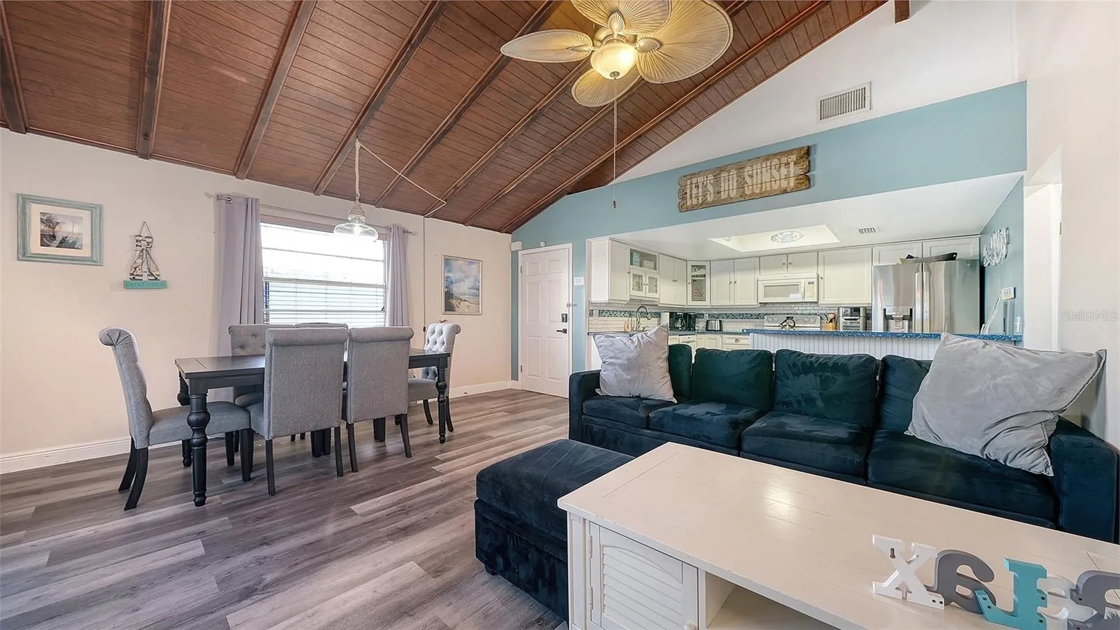 Unit A, Living/Dining Room combination.