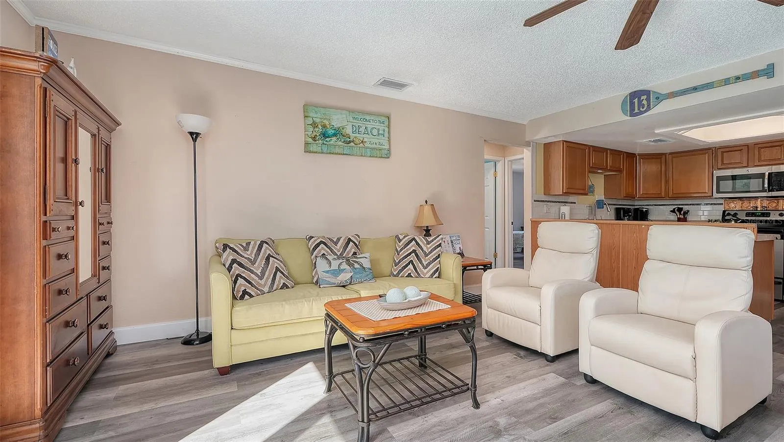 Unit B, Living Room.