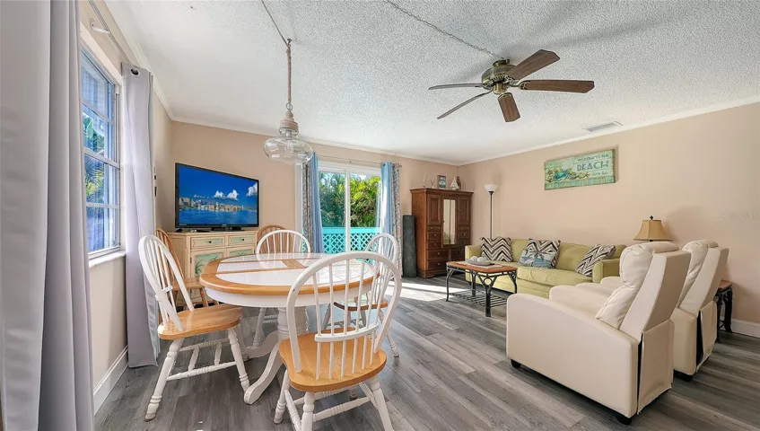 Unit B, Living/Dining Room combination.