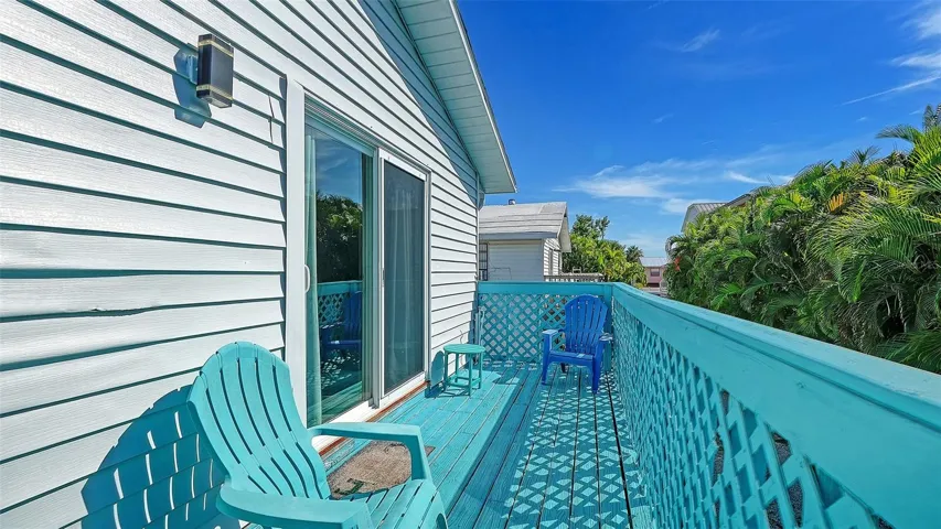 Unit B, rear balcony.