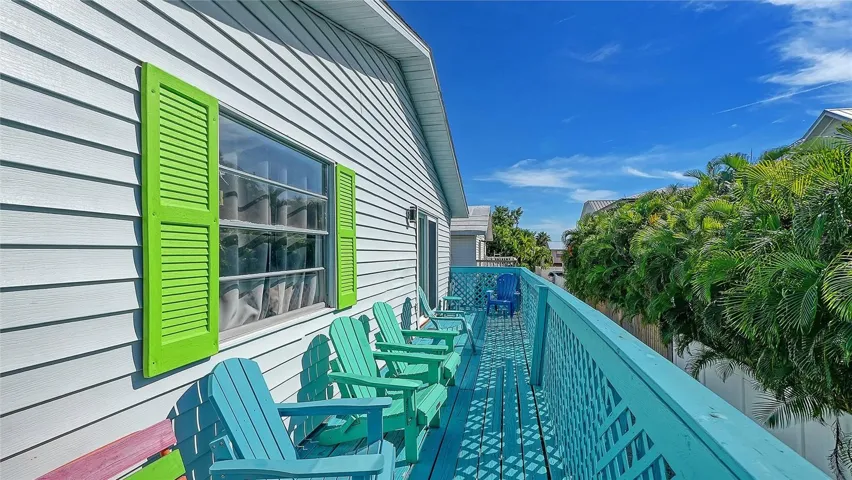 Unit B, rear balcony.