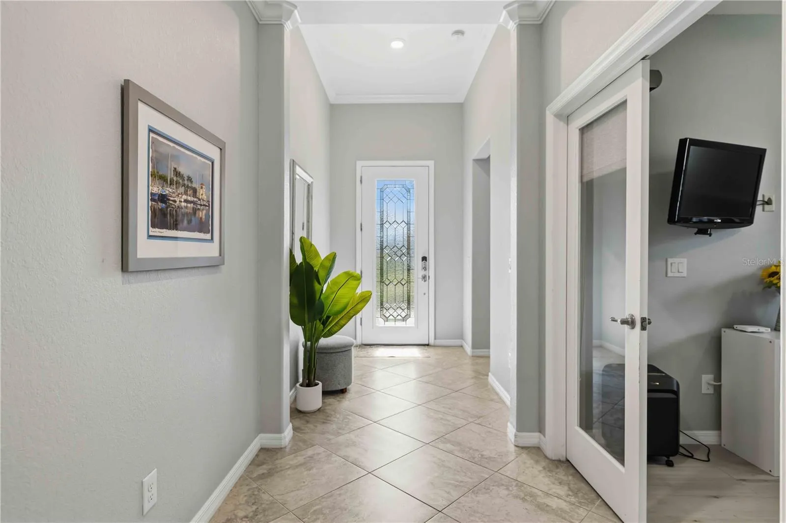 Doors to Office on right