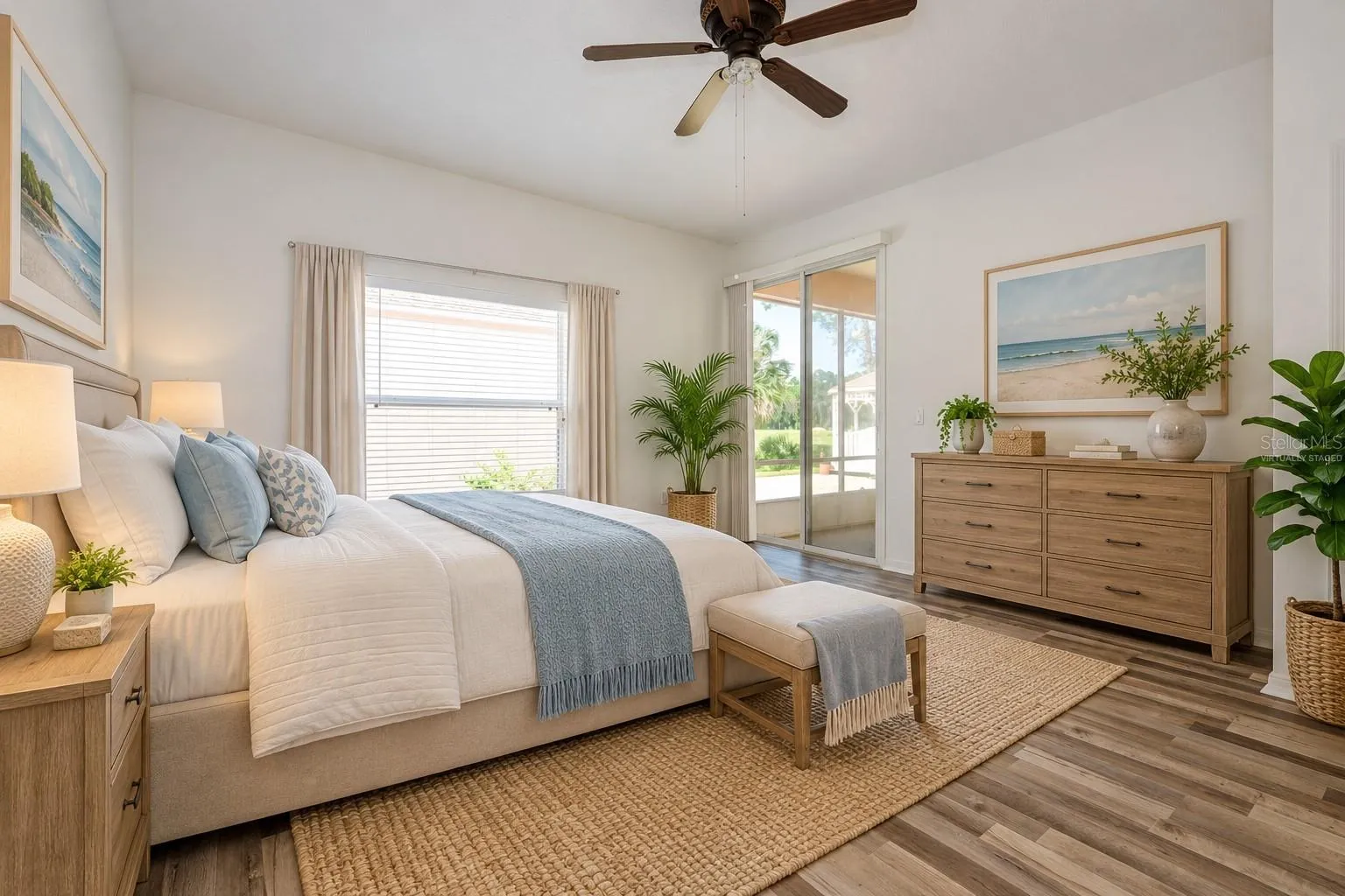 Virtually Staged Primary Bedroom